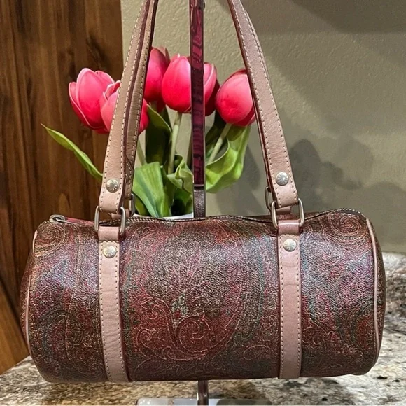 Etro EUC Mini Paisley Papillion Barrel Bag - Picture 1 of 7